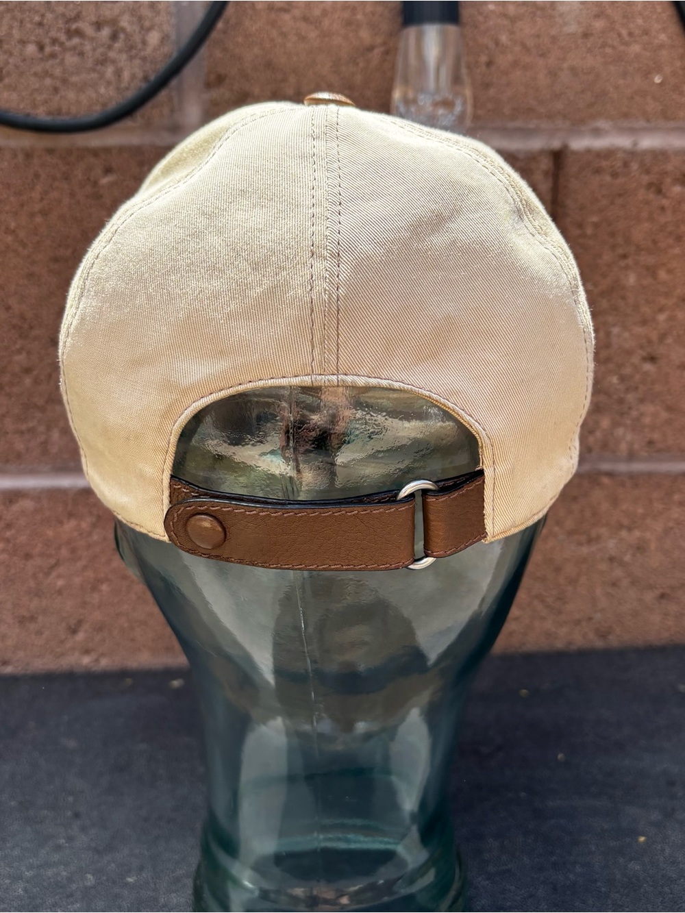 Gucci Interlocking G Baseball Cap Leather Two Tone Size Small - Picture 4 of 6